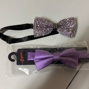 Purple and Purple sparkly bowtie